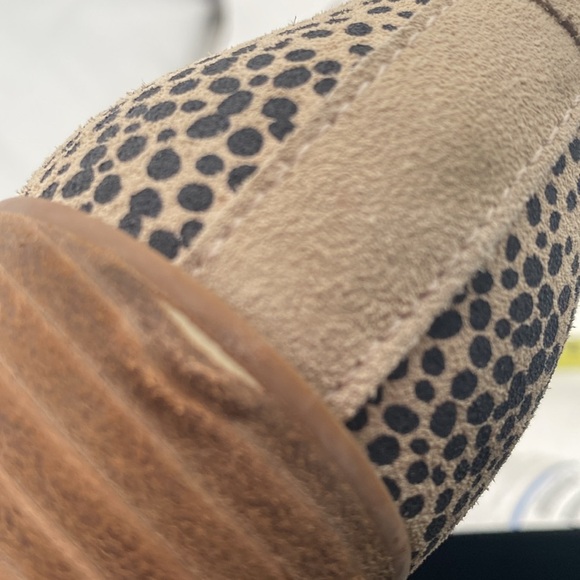 Toms Speckled Ankle Booties Black Cream wedge women 7.5 suede polka dot casual - Picture 10 of 13